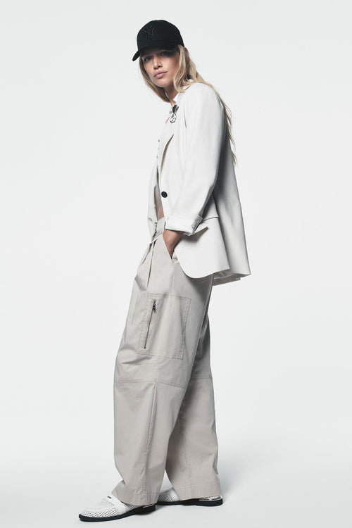 POPLIN ZIP CARGO PANT